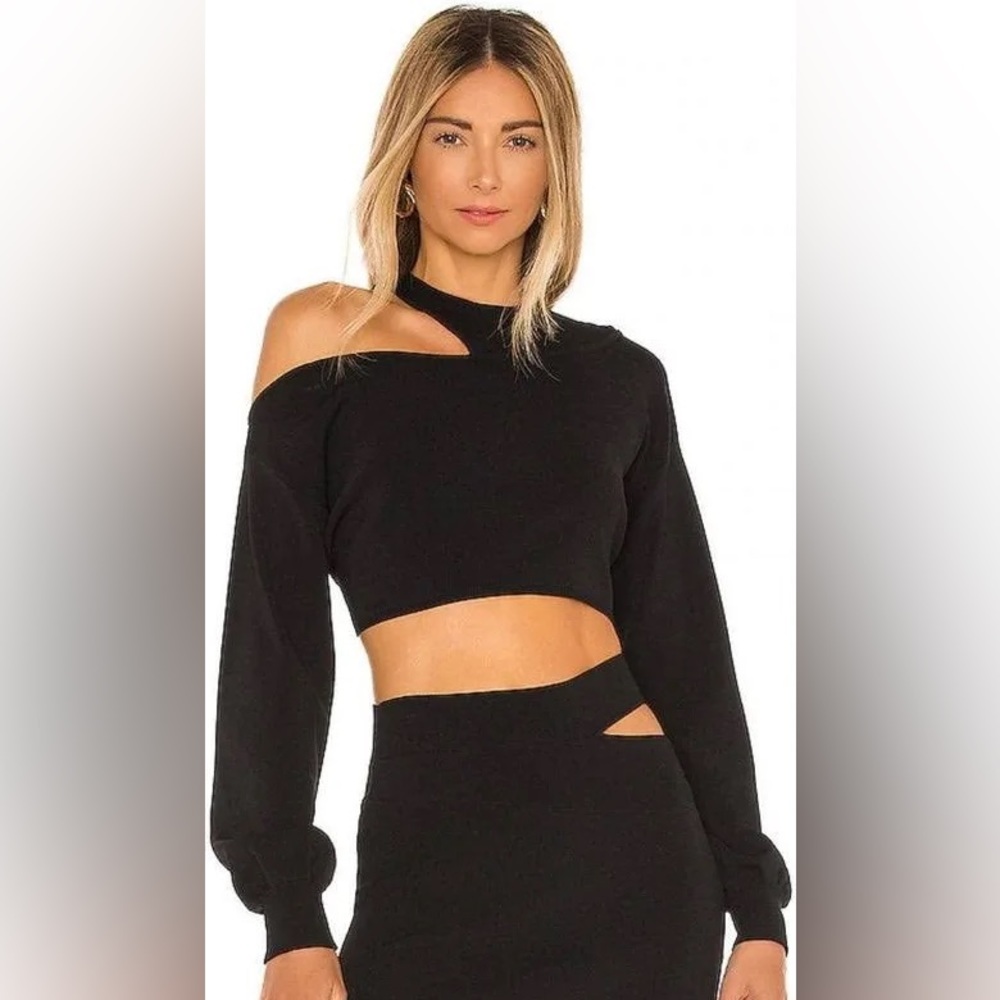 Michael Costello x Revolve Cut Out Dolman Cropped Sweater